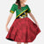 Custom Saint Kitts and Nevis Cricket Family Matching Long Sleeve Bodycon Dress and Hawaiian Shirt Go Champions Patriots