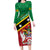 Custom Saint Kitts and Nevis Cricket Family Matching Long Sleeve Bodycon Dress and Hawaiian Shirt Go Champions Patriots