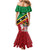 Custom Saint Kitts and Nevis Cricket Family Matching Mermaid Dress and Hawaiian Shirt Go Champions Patriots