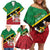 Custom Saint Kitts and Nevis Cricket Family Matching Off Shoulder Short Dress and Hawaiian Shirt Go Champions Patriots
