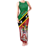 Custom Saint Kitts and Nevis Cricket Family Matching Tank Maxi Dress and Hawaiian Shirt Go Champions Patriots