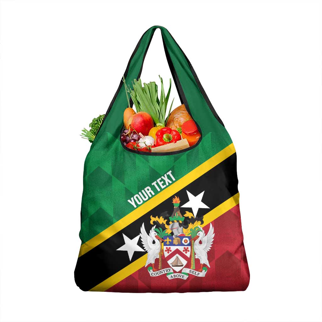Custom Saint Kitts and Nevis Cricket Grocery Bag Go Champions Patriots