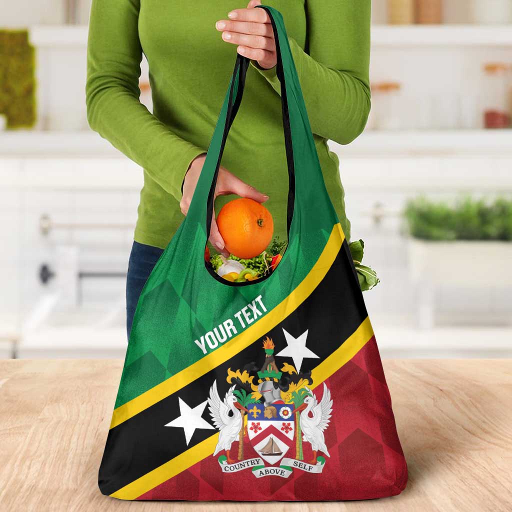 Custom Saint Kitts and Nevis Cricket Grocery Bag Go Champions Patriots