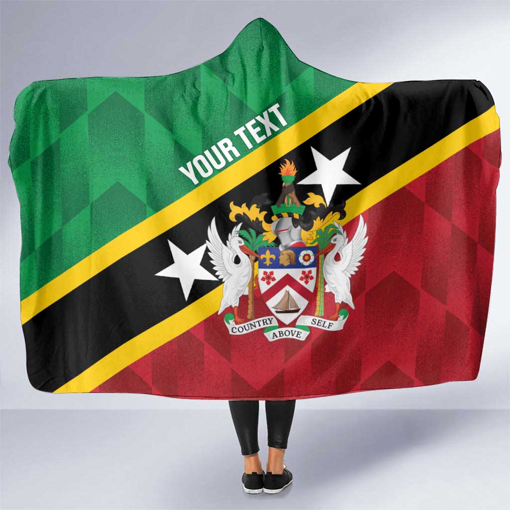 Custom Saint Kitts and Nevis Cricket Hooded Blanket Go Champions Patriots