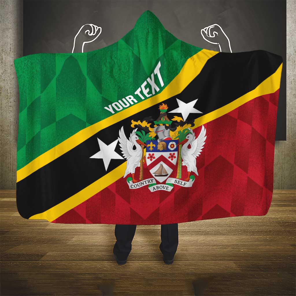 Custom Saint Kitts and Nevis Cricket Hooded Blanket Go Champions Patriots