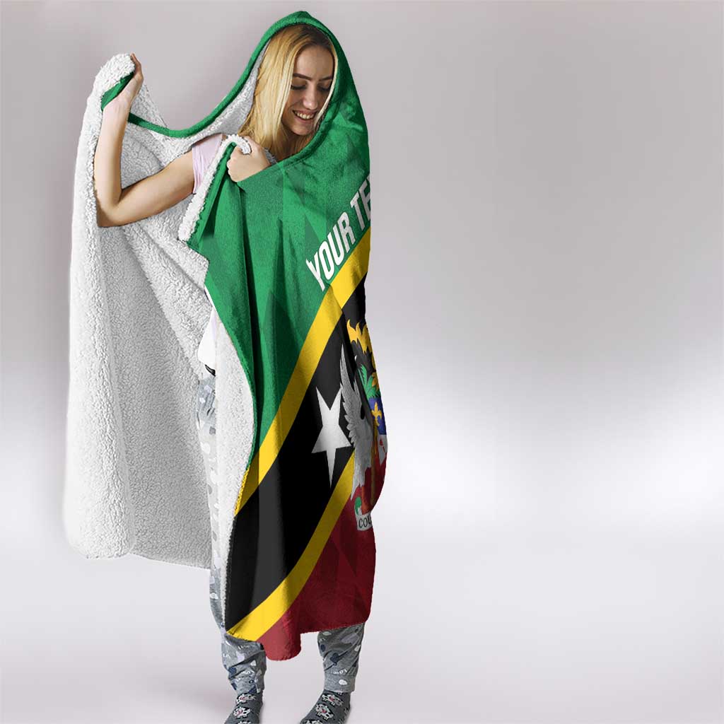 Custom Saint Kitts and Nevis Cricket Hooded Blanket Go Champions Patriots