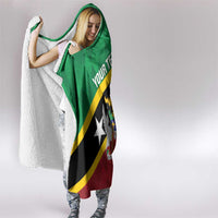 Custom Saint Kitts and Nevis Cricket Hooded Blanket Go Champions Patriots