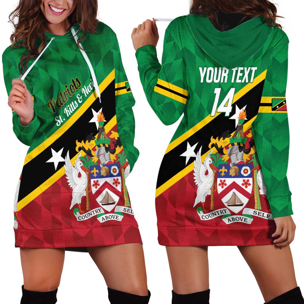 Custom Saint Kitts and Nevis Cricket Hoodie Dress Go Champions Patriots