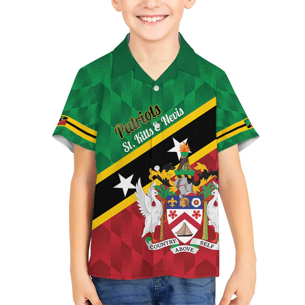 Custom Saint Kitts and Nevis Cricket Kid Hawaiian Shirt Go Champions Patriots