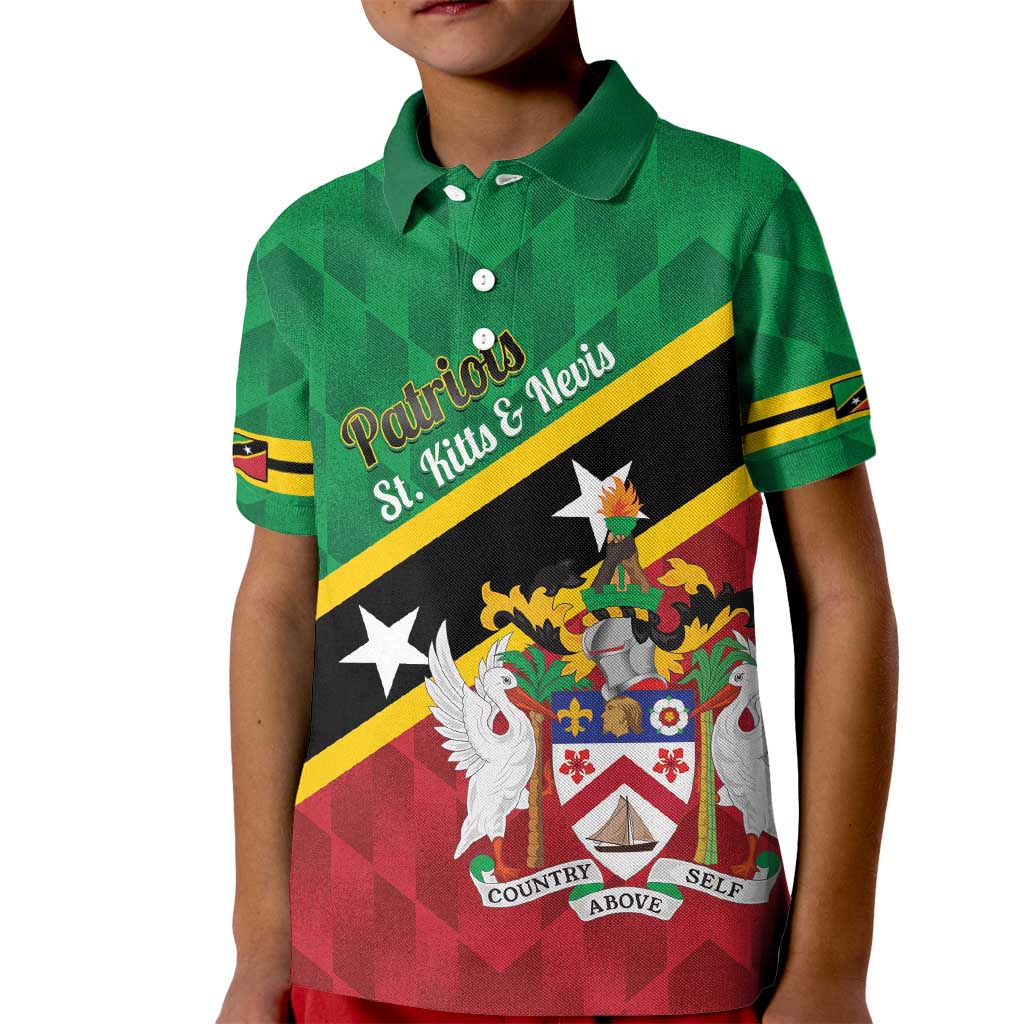 Custom Saint Kitts and Nevis Cricket Kid Polo Shirt Go Champions Patriots