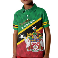 Custom Saint Kitts and Nevis Cricket Kid Polo Shirt Go Champions Patriots