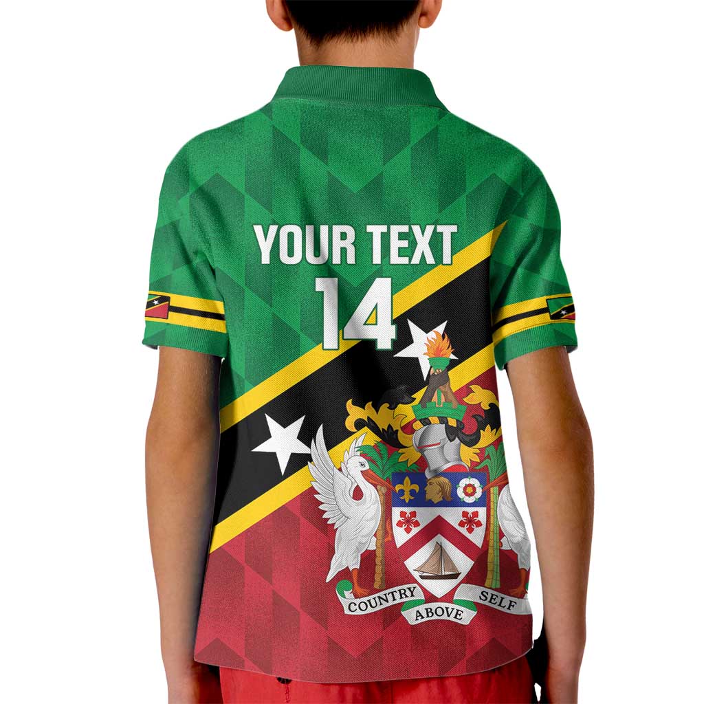Custom Saint Kitts and Nevis Cricket Kid Polo Shirt Go Champions Patriots