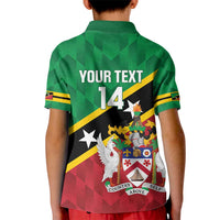 Custom Saint Kitts and Nevis Cricket Kid Polo Shirt Go Champions Patriots