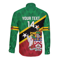 Custom Saint Kitts and Nevis Cricket Long Sleeve Button Shirt Go Champions Patriots