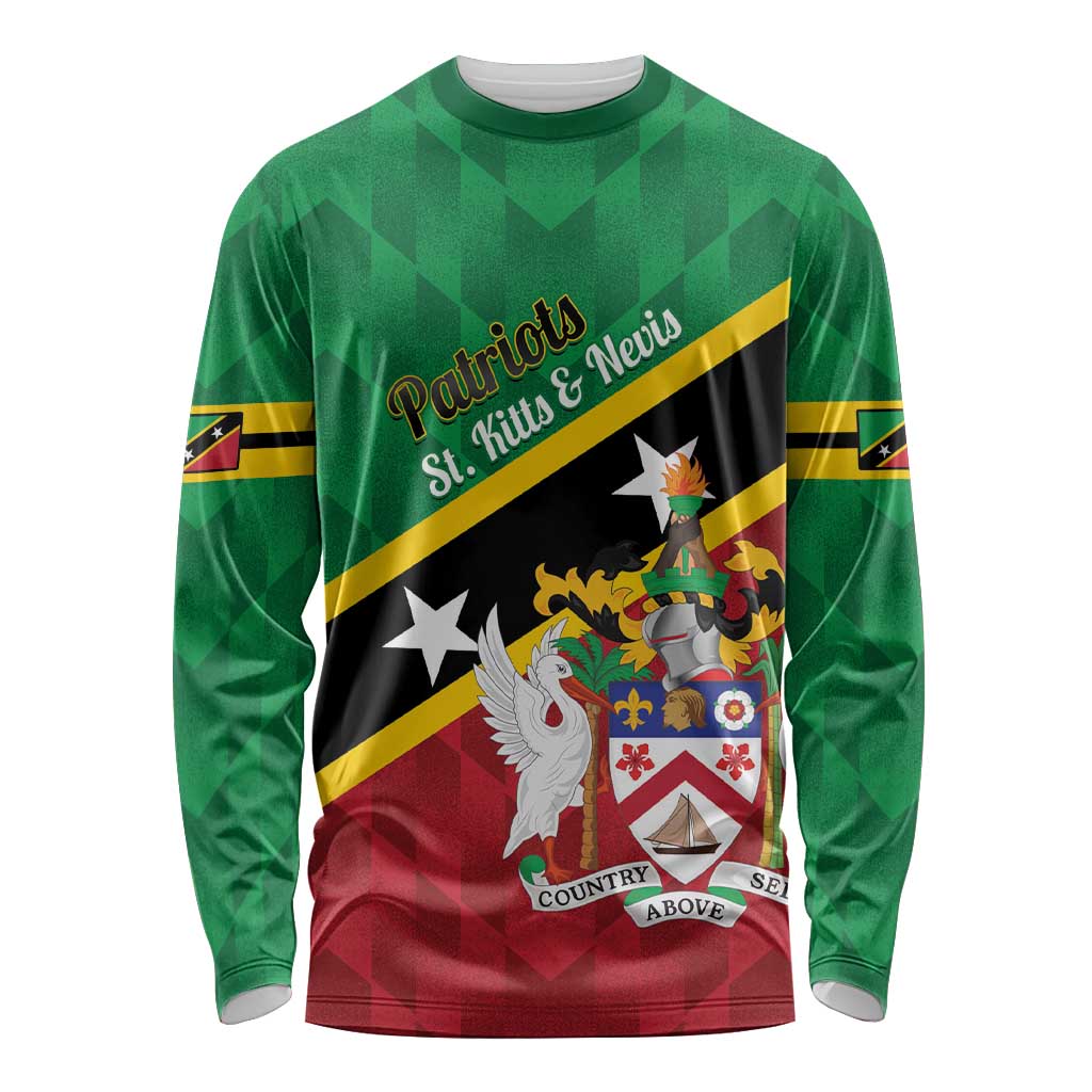 Custom Saint Kitts and Nevis Cricket Long Sleeve Shirt Go Champions Patriots