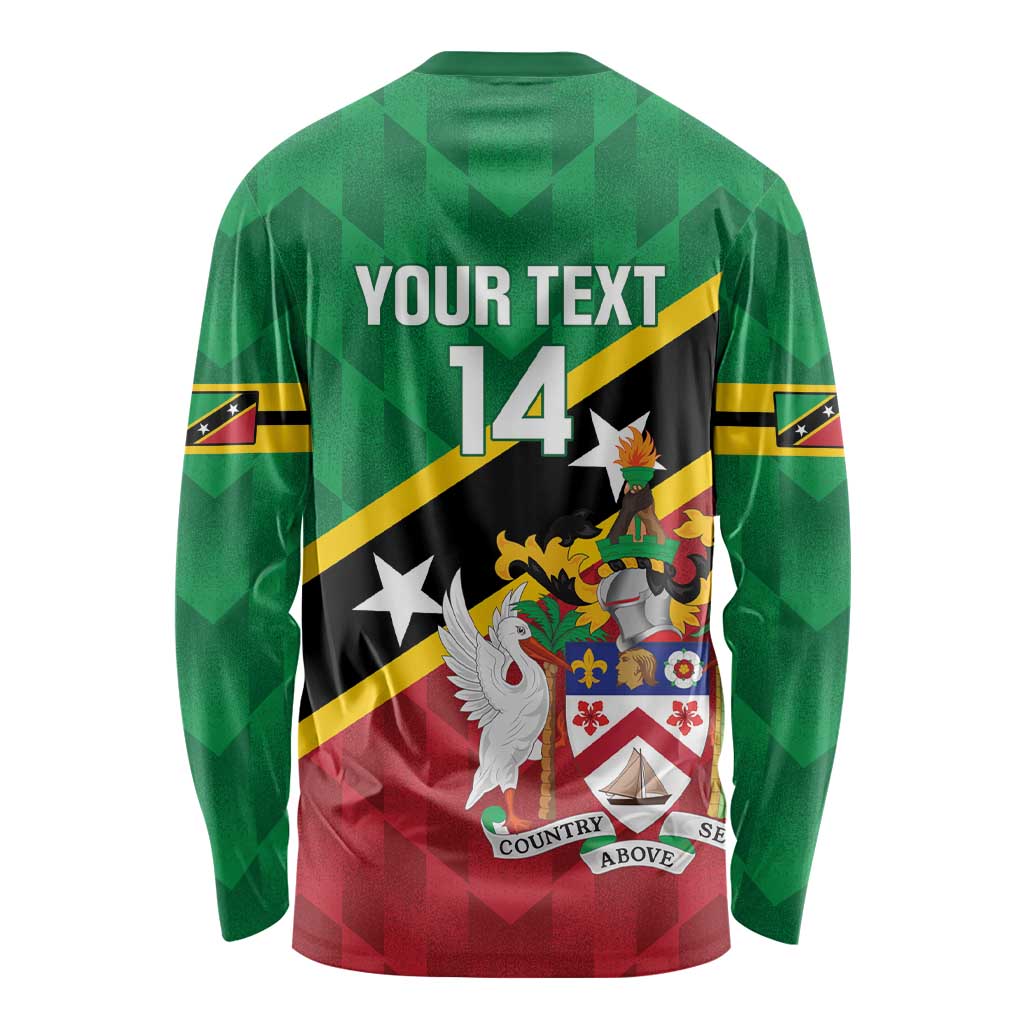 Custom Saint Kitts and Nevis Cricket Long Sleeve Shirt Go Champions Patriots