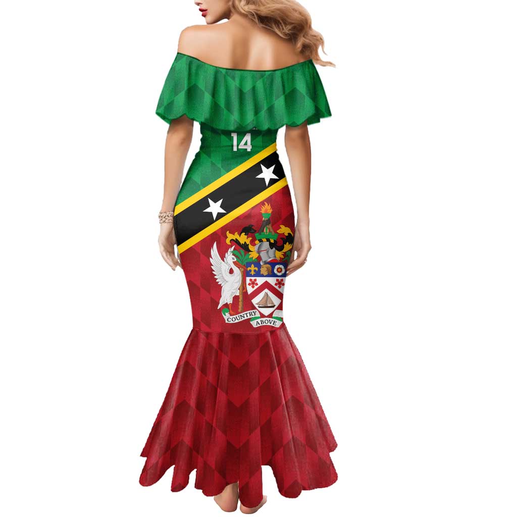 Custom Saint Kitts and Nevis Cricket Mermaid Dress Go Champions Patriots