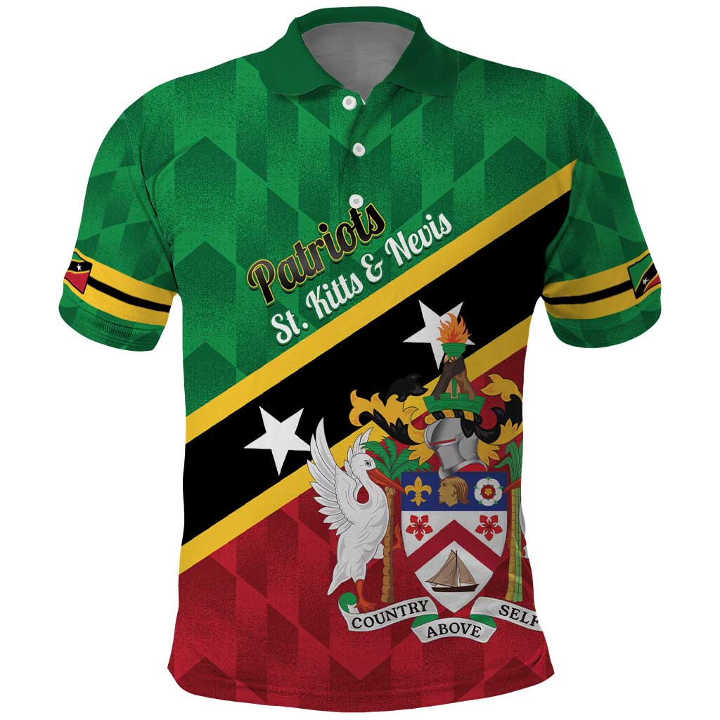 Custom Saint Kitts and Nevis Cricket Polo Shirt Go Champions Patriots