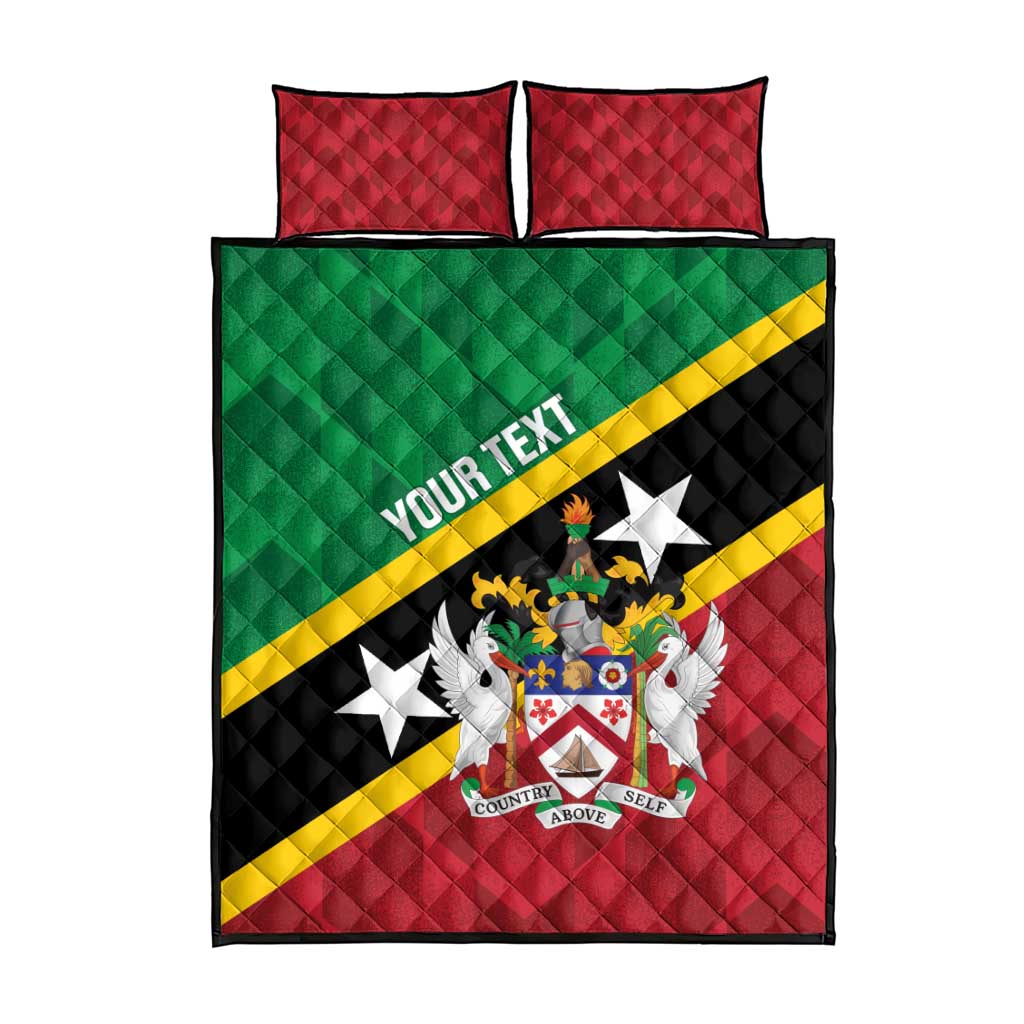 Custom Saint Kitts and Nevis Cricket Quilt Bed Set Go Champions Patriots