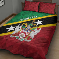 Custom Saint Kitts and Nevis Cricket Quilt Bed Set Go Champions Patriots