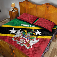 Custom Saint Kitts and Nevis Cricket Quilt Bed Set Go Champions Patriots