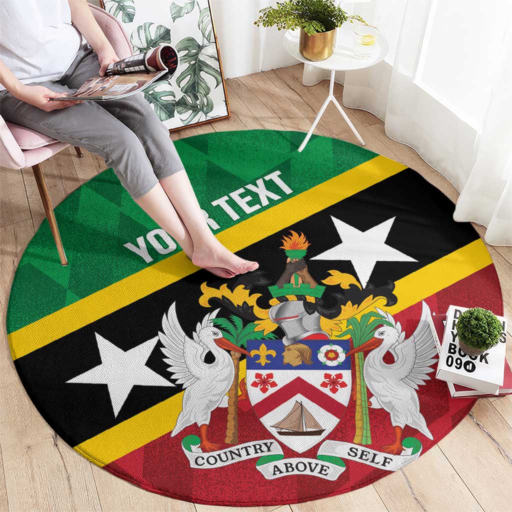 Custom Saint Kitts and Nevis Cricket Round Carpet Go Champions Patriots