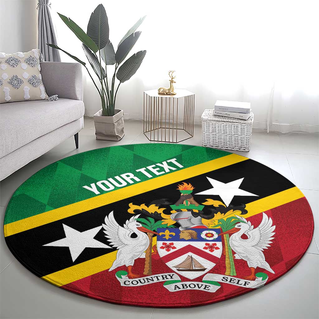 Custom Saint Kitts and Nevis Cricket Round Carpet Go Champions Patriots