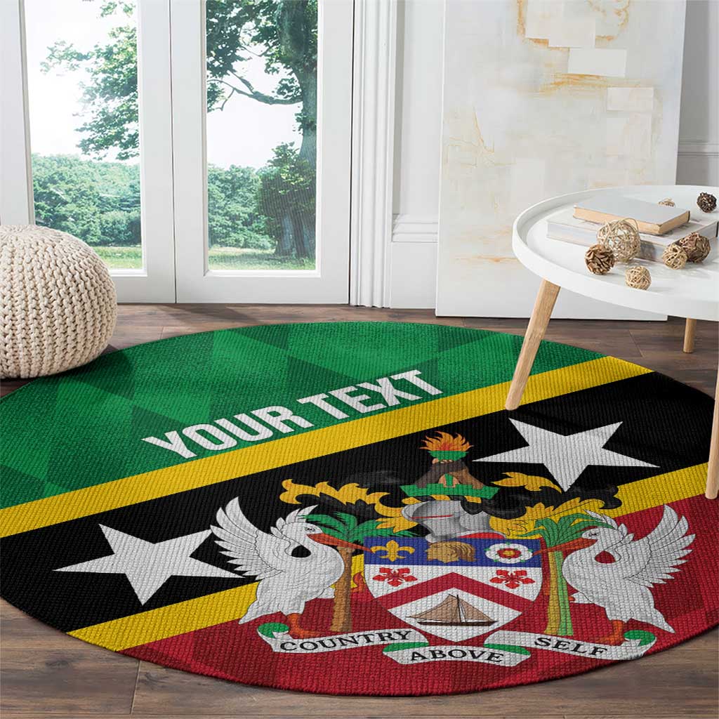 Custom Saint Kitts and Nevis Cricket Round Carpet Go Champions Patriots