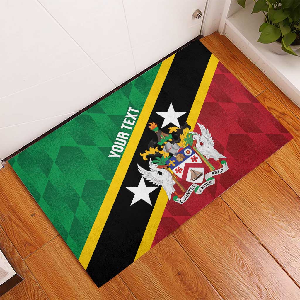 Custom Saint Kitts and Nevis Cricket Rubber Doormat Go Champions Patriots