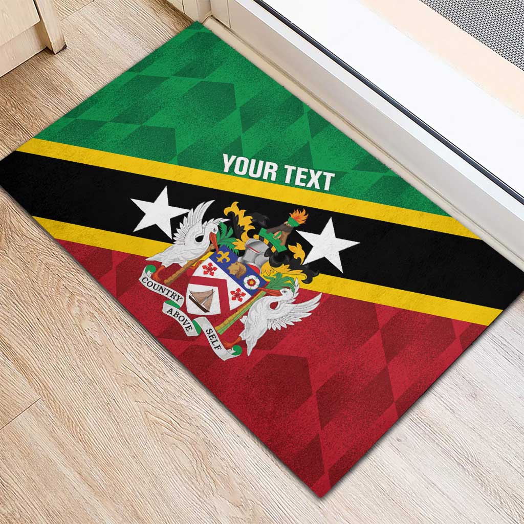Custom Saint Kitts and Nevis Cricket Rubber Doormat Go Champions Patriots