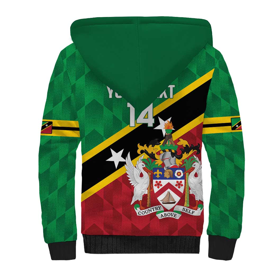 Custom Saint Kitts and Nevis Cricket Sherpa Hoodie Go Champions Patriots