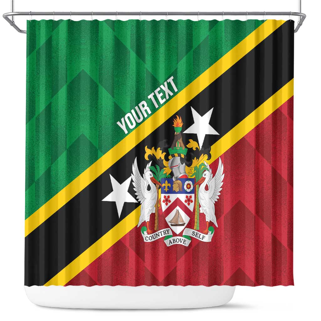 Custom Saint Kitts and Nevis Cricket Shower Curtain Go Champions Patriots