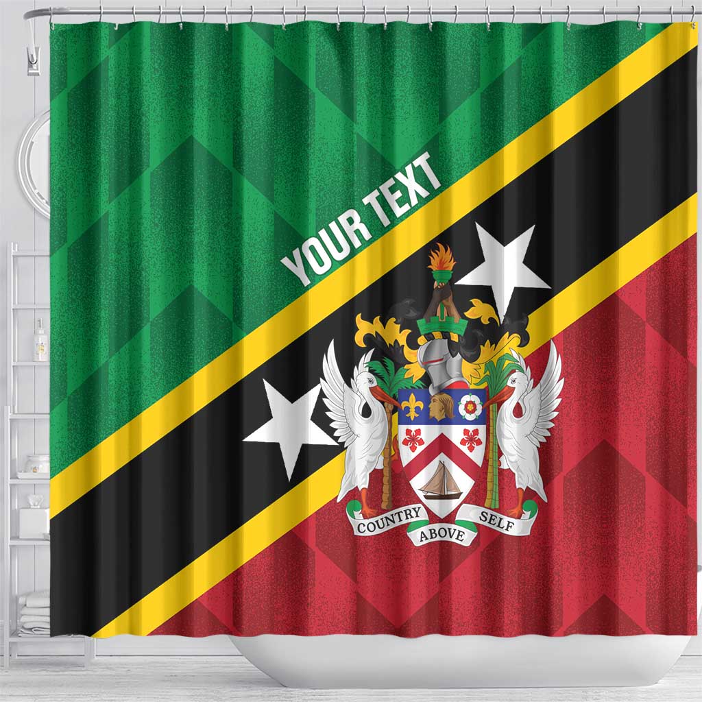 Custom Saint Kitts and Nevis Cricket Shower Curtain Go Champions Patriots