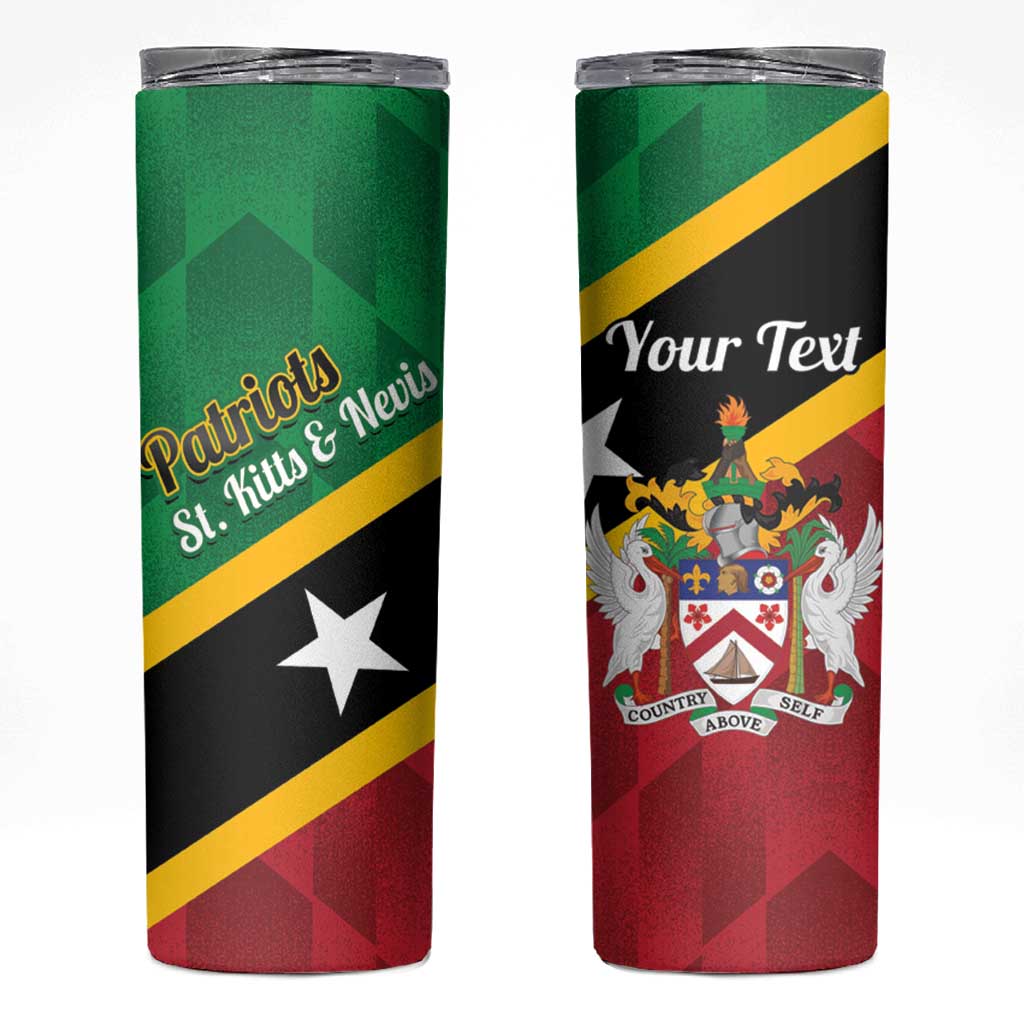 Custom Saint Kitts and Nevis Cricket Skinny Tumbler Go Champions Patriots