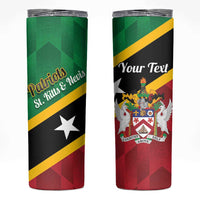 Custom Saint Kitts and Nevis Cricket Skinny Tumbler Go Champions Patriots