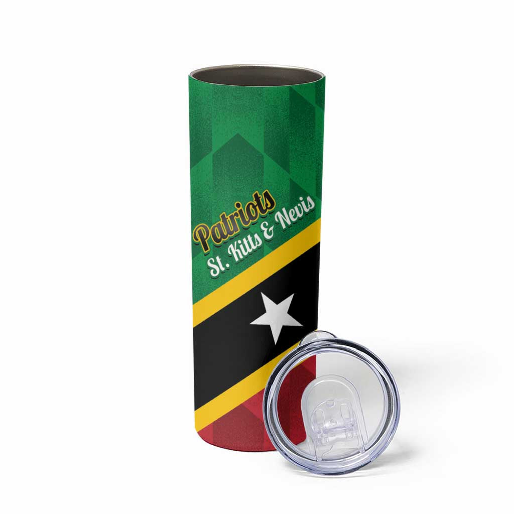Custom Saint Kitts and Nevis Cricket Skinny Tumbler Go Champions Patriots