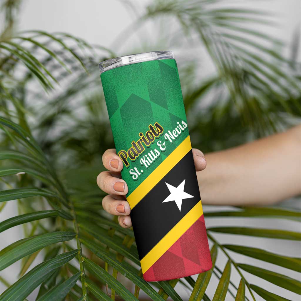 Custom Saint Kitts and Nevis Cricket Skinny Tumbler Go Champions Patriots