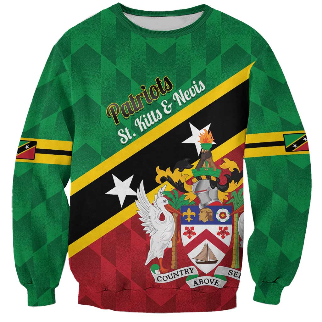 Custom Saint Kitts and Nevis Cricket Sweatshirt Go Champions Patriots