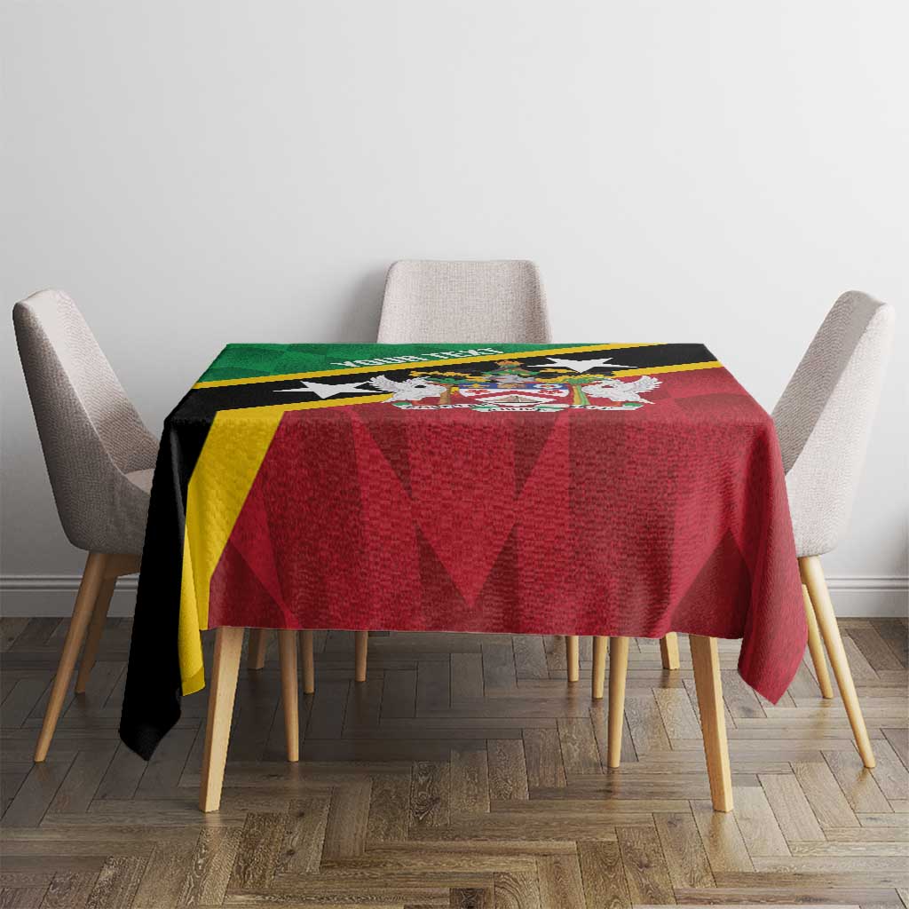 Custom Saint Kitts and Nevis Cricket Tablecloth Go Champions Patriots