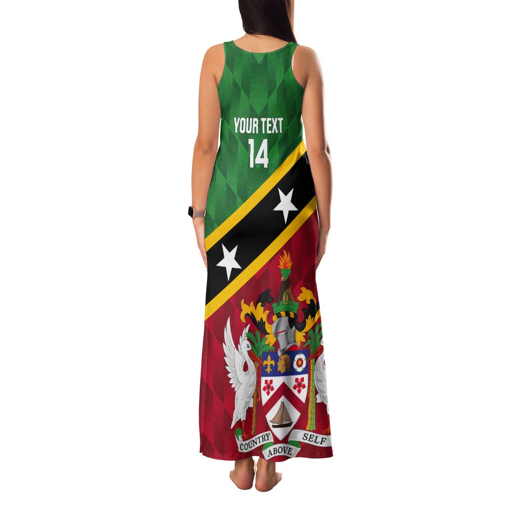 Custom Saint Kitts and Nevis Cricket Tank Maxi Dress Go Champions Patriots
