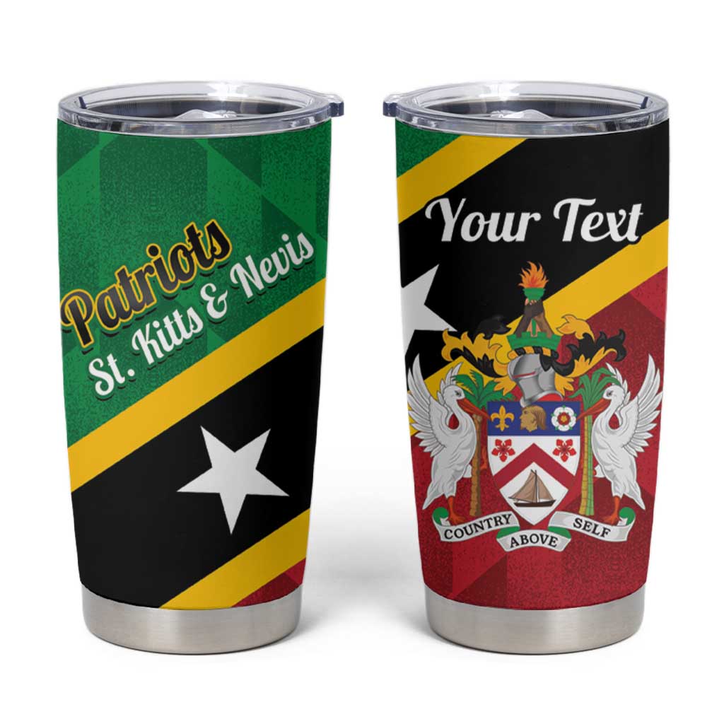 Custom Saint Kitts and Nevis Cricket Tumbler Cup Go Champions Patriots
