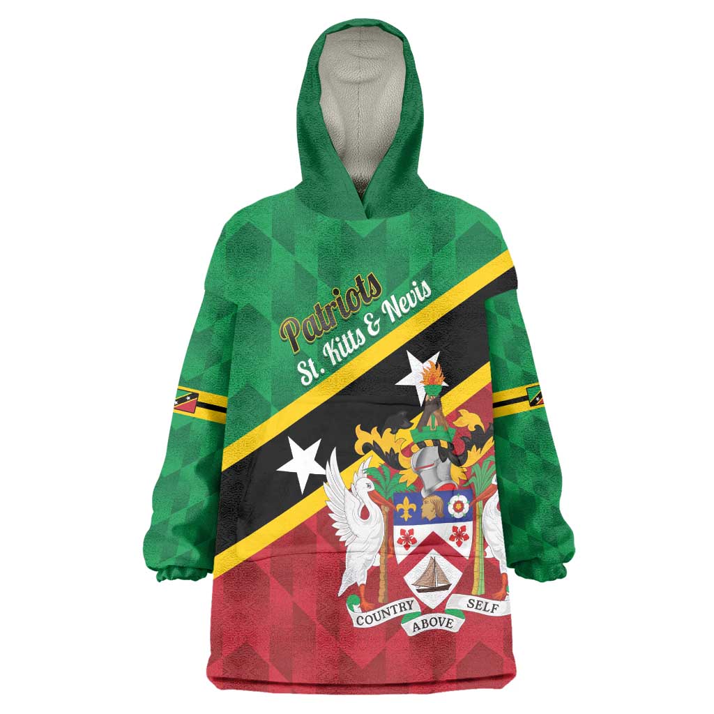 Custom Saint Kitts and Nevis Cricket Wearable Blanket Hoodie Go Champions Patriots