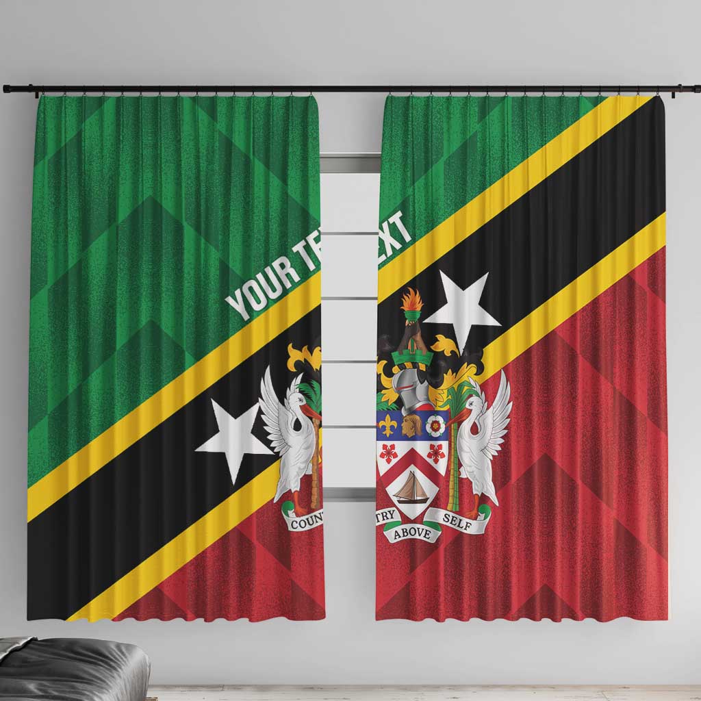 Custom Saint Kitts and Nevis Cricket Window Curtain Go Champions Patriots