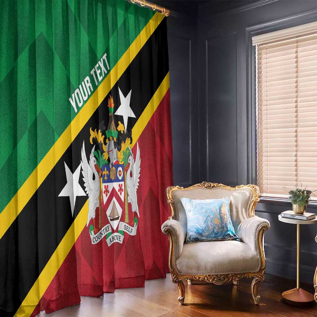 Custom Saint Kitts and Nevis Cricket Window Curtain Go Champions Patriots