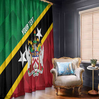 Custom Saint Kitts and Nevis Cricket Window Curtain Go Champions Patriots