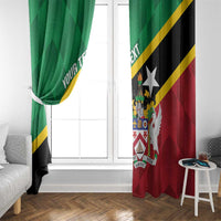 Custom Saint Kitts and Nevis Cricket Window Curtain Go Champions Patriots