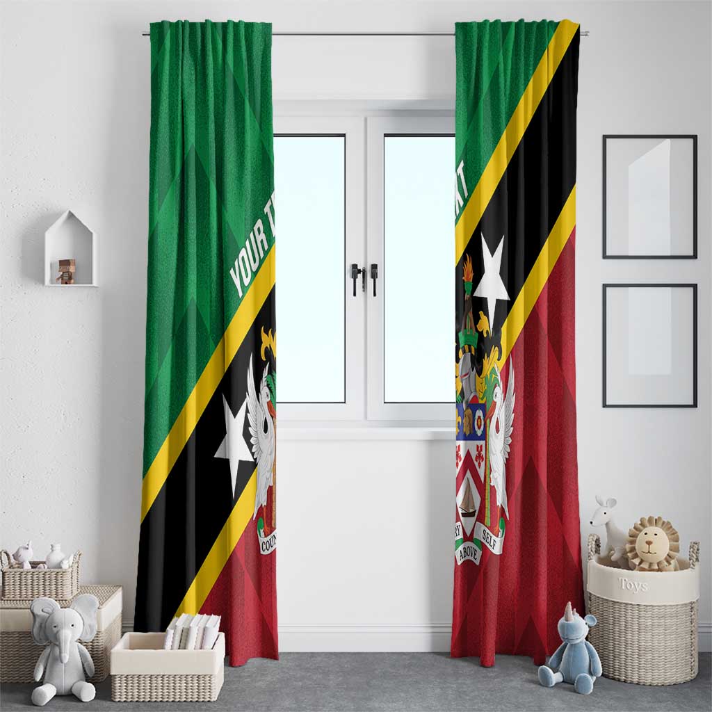 Custom Saint Kitts and Nevis Cricket Window Curtain Go Champions Patriots