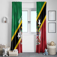 Custom Saint Kitts and Nevis Cricket Window Curtain Go Champions Patriots
