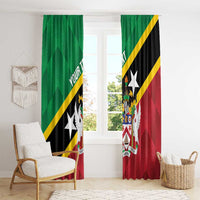 Custom Saint Kitts and Nevis Cricket Window Curtain Go Champions Patriots