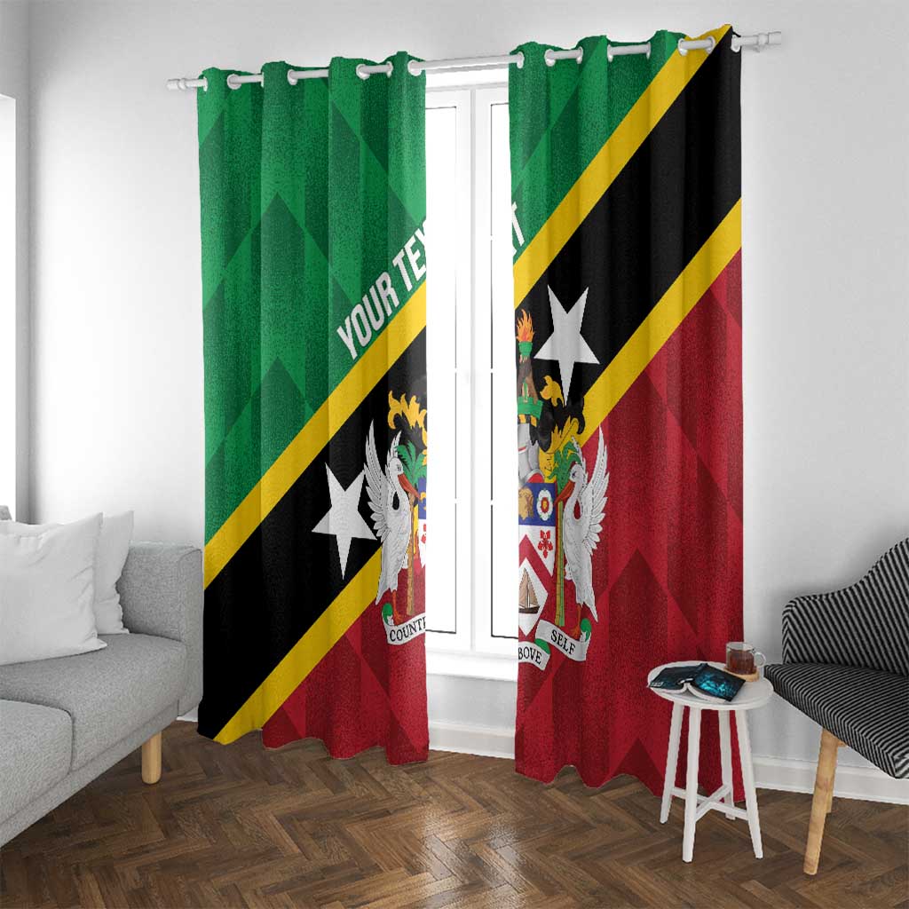 Custom Saint Kitts and Nevis Cricket Window Curtain Go Champions Patriots